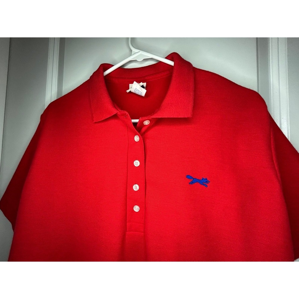 Vintage 80's Single Stitch Selvage JC Penny "The Fox" Embroidered Polo T-Shirt
